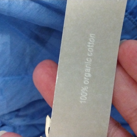 Trinity women's 100% organic cotton blue top Sz small new - Picture 7 of 17